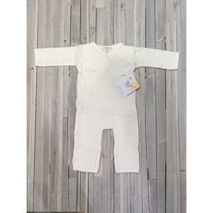 NEW Burt’s Bees Baby Organic Cotton Wrap Coverall / One-Piece – Newborn